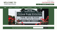 Desktop Screenshot of cedarparkestates.net